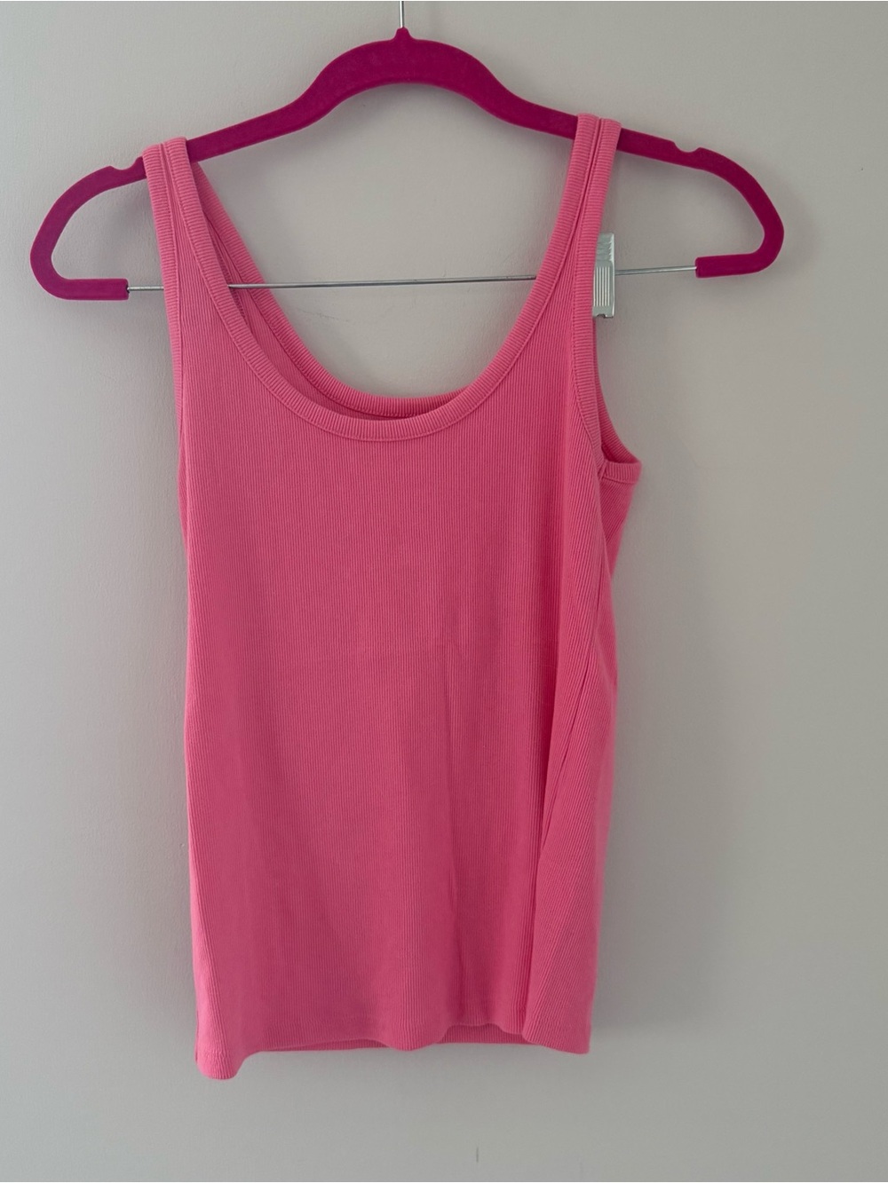 Old Navy Bright Pink Ribbed Tank Top